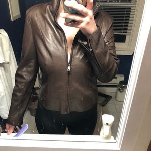 MARC NEW YORK- ANDREW MARC DK BROWN GENUINE LEATHER